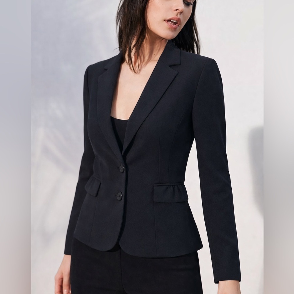 White House Black Market Tailored Black Blazer Size 10 Like New